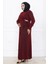 Roza Abiye Elbise Bordo 3