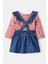 Kız Bebek Mavi Salopet Set 2