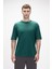 Collage Orman Yeşili Basic Erkek T-Shirt 1