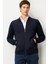 Erkek Hakim Yaka Önü Keçe Triko Mont K.lacivert 1