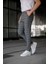 Erkek Slim Fit Gri Ekoseli Kumaş Pantolon %65 Polyester %32 Viskon 32 Beden 7