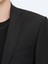 Siyah Düz Slim Fit Yün Karışımlı Takım Elbise 4
