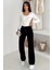 Kadın Çizgili Bağcıklı Bol Paça Eşofman Altı & Pantolon – Sportif & Günlük Konfor 2
