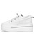 25K313 Kadın Hakiki Deri Klasik Sneaker Beyaz - Gri 3