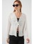 Kadın BDART Fiyonk Bağlamalı Sırsız V-Yaka Bluz White 1