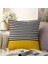 Hidden Stripes Yellow Sarı Siyah Çizgili Modern Dekoratif Kırlent Kılıfı 50X50 cm Polyester Kumaş 1