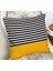 Hidden Stripes Yellow Sarı Siyah Çizgili Modern Dekoratif Kırlent Kılıfı 50X50 cm Polyester Kumaş 2