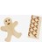 Ahşap Baskı Kalıbı 2'li Gingerbread Men Set 1