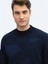 Indigo Yarım Balıkçı Yaka Desenli Yün Karışımlı Triko Kazak 4