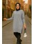 Gri Tesettür Triko Kazak Tunik 17203GR 1