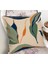 Abstract Garden Soyut Yaprak Desenli Dekoratif Kırlent Kılıfı 50X50 cm Polyester Raşel Kumaş 2