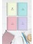 A5 Spiralli Okul Defteri 4'lü Set (2 Çizgisiz 2 Kareli) 96 Sayfa Karton Kapak Pastel Seri 1