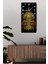 Ahşap Tablo Saat – Altın Kubbe Desenli, Sessiz Mekanizma, 30X60 Cm, Uv Baskılı – USD171 2