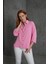 Kol Katlama Detaylı Pembe Gömlek 7
