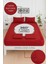 Mirava Premium %100 Pamuk Penye Lastikli Çift Kişilik Çarşaf Takımı (2 Yastık Kılıfı Dahil) Bordo 140X200CM 2