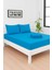 Mirava Premium %100 Pamuk Penye Lastikli Tek Kişilik Çarşaf Takımı (1 Yastık Kılıfı Dahil) Turkuaz 100X200CM 4