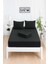 Mirava Premium %100 Pamuk Penye Lastikli Çift Kişilik Çarşaf Takımı (2 Yastık Kılıfı Dahil) Siyah 140X200CM 5