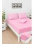 Mirava Premium %100 Pamuk Penye Lastikli Tek Kişilik Çarşaf Takımı (1 Yastık Kılıfı Dahil) Pembe 100X200CM 3