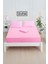 Mirava Premium %100 Pamuk Penye Lastikli Tek Kişilik Çarşaf Takımı (1 Yastık Kılıfı Dahil) Pembe 100X200CM 5