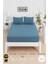 Mirava Premium %100 Pamuk Penye Lastikli Çift Kişilik Çarşaf Takımı (2 Yastık Kılıfı Dahil) Indigo 140X200CM 1