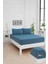 Mirava Premium %100 Pamuk Penye Lastikli Çift Kişilik Çarşaf Takımı (2 Yastık Kılıfı Dahil) Indigo 140X200CM 3