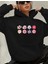 Çiçekler Baskılı Içi Polarlı Kapüşonlu Sweatshirt 1