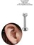 Cerrahi Çelik Pıercıng Dudak /kulak/burun- Taş Çapı 2,5mm -Bar 6mm- 1 Adet 1