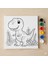Çocuklar Için Sevimli T-Rex Dinozor Akrilik Boyama Seti & Tuval | Jurassic Temalı Eğitici Hobi Kiti 1