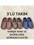 Kadın Ev Terlik ( 3lü Set ) Halı Terliği Zenne Gezer Gondol Kadın Terlik 4