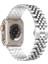 Apple Watch Seri 2 3 4 5 6 7 8 Se Ultra Uyumlu 38 40 41 mm Uyumlu Paslanmaz Çelik Rolex Saat Kordonu 2