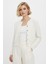 Ekru Kadın Yumoş Dokulu Düğmeli Triko Hırka 2241 1