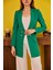 Yeşil Blazer Düğmeli Ceket 7