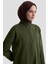 Çiçek Desenli Triko Tunik 25KTD4111 Haki 3