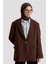Basic Blazer Ceket 25KD9016 Kahverengi 1