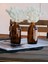 2 Adet Kahverengi Amber Cam Şişe Şişesi Dekoratif Küçük Vazo 2X100ML Kapaksız (Çiçeksiz) (Y:9,4 G:5) 1