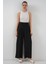 Geniş Paça Pileli Pantolon 6718 - Siyah 1