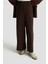 Geniş Paça Pantolon Etek 25KD1304 Kahverengi 3