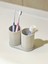 Modern Banyo Düzenleyici V3 - Diş Fırçalık Seti - Ikili Set - Mermer Beyaz 10CM 3