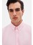 Slim Fit Pembe Armürlü Düğmeli Yaka Pamuklu Gömlek 5HC02ORT07265 3