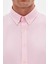 Slim Fit Pembe Armürlü Düğmeli Yaka Pamuklu Gömlek 5HC02ORT07265 4