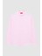 Slim Fit Pembe Armürlü Düğmeli Yaka Pamuklu Gömlek 5HC02ORT07265 5