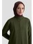 Fermuar Detaylı Triko Tunik 25KTD4113 Haki 2