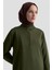 Fermuar Detaylı Triko Tunik 25KTD4113 Haki 4