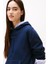 Kadın Regular Fit Kapüşonlu Kanguru Cepli Sweatshirt - Lacivert 4