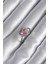 Pirinç Gümüş Renk Pembe Zirkon Taş Kalp Charm Model Kadın Yüzük 1