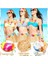 Yetişkin ve Çocuk Uyumlu Saman Renk Hawaii Luau Hula Etek 40 cm 12 Adet (5282) 3