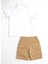 Casa Bej Gabardin Şort + Polo Tshirt Takım 8