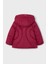 Kız Çocuk Normal Kalıp Kapüşonlu Figürlü Kapitone Şişme Mont - Vişne 2