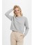 Karmelanj Kadın Crop Bisiklet Yaka Sweatshirt 9210M 1