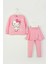 Kız Çocuk Hello Kitty Baskılı 2'li Takım Sweatshirt ve Etekli Tayt Kombinli 1